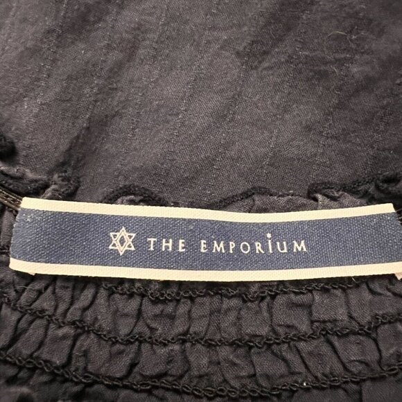 The Emporium Blouse Embroidered US Medium EU 38 Boho Bohemian Blue - Picture 5 of 9
